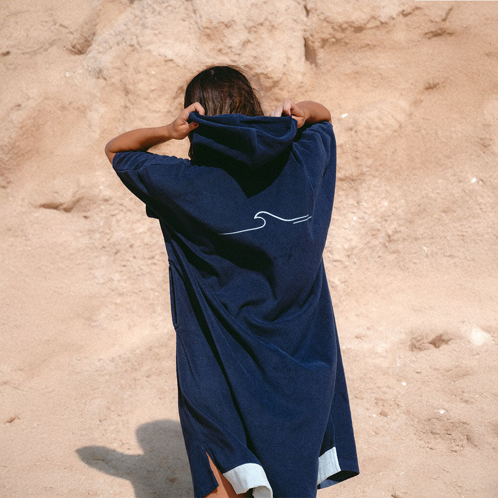 Flow Cocoon - Navy Towel Poncho