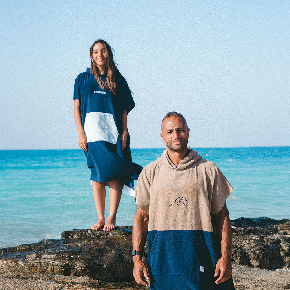 Flow Cocoon - Navy Towel Poncho