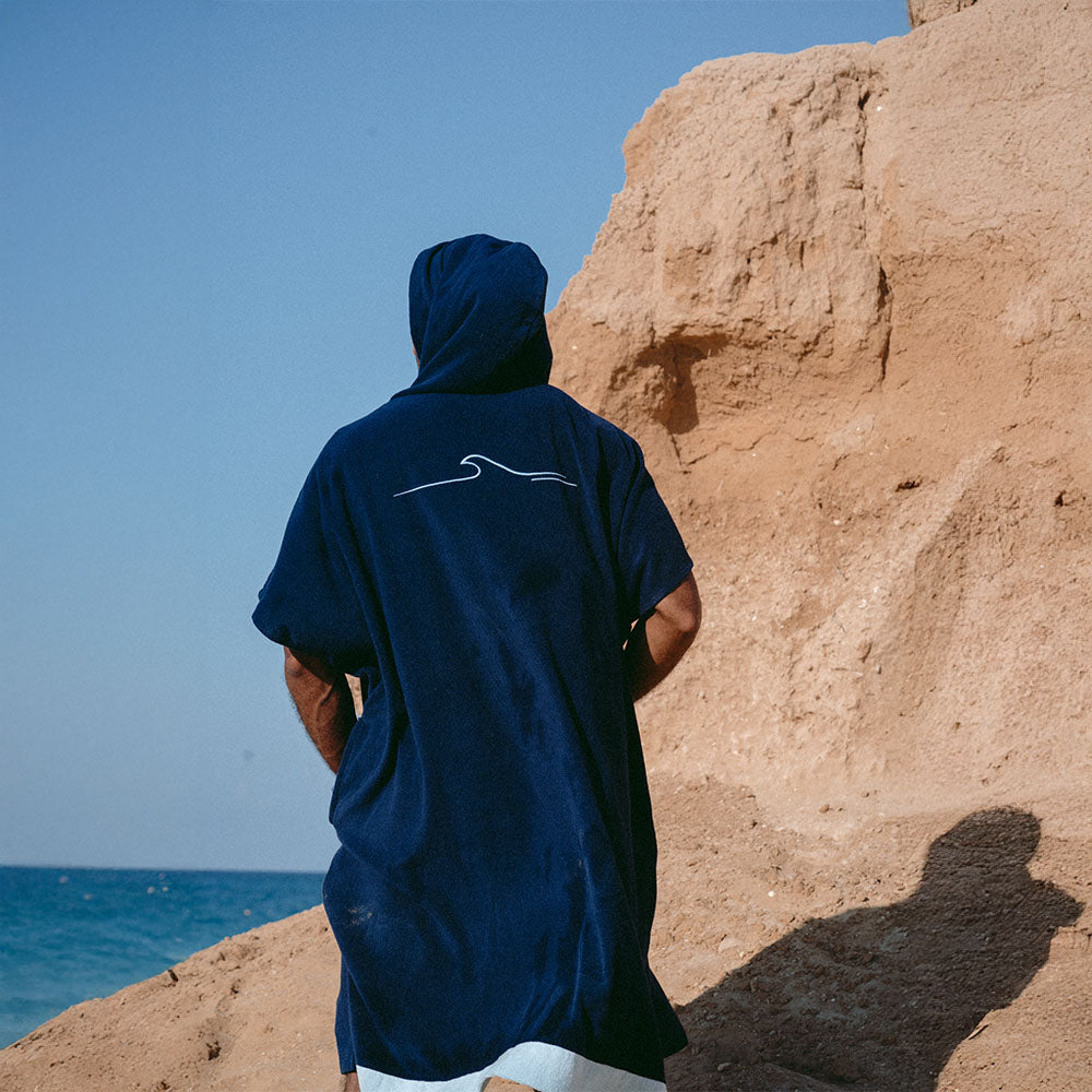 Flow Cocoon - Navy Towel Poncho