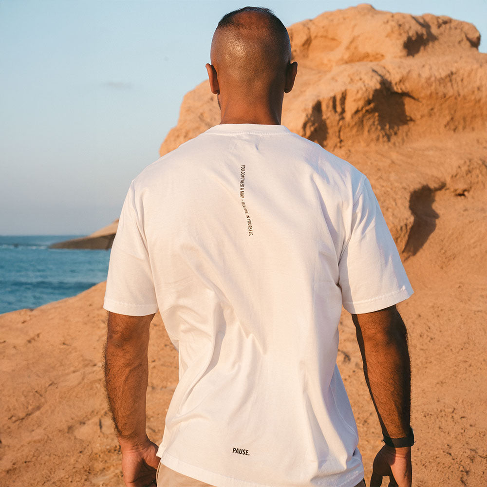 Bare Lines - White T-shirt
