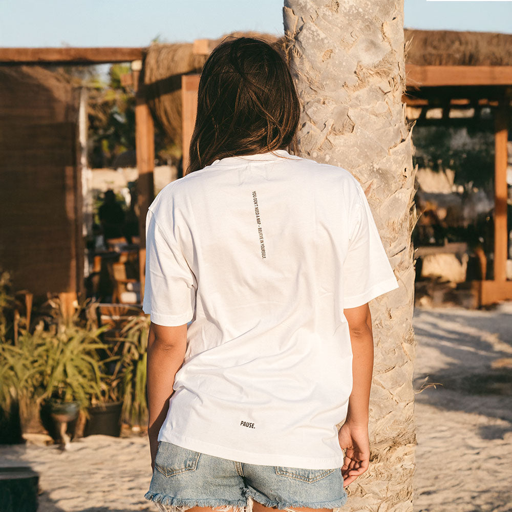 Bare Lines - White T-shirt