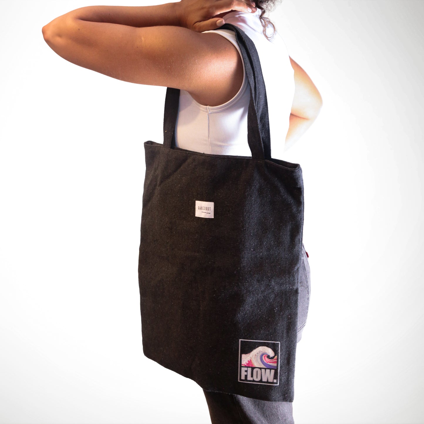 Carry States -  Black "FLOW" Tote Bag