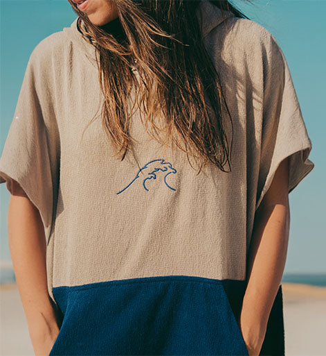 Flow Cocoon - Beige Towel Poncho