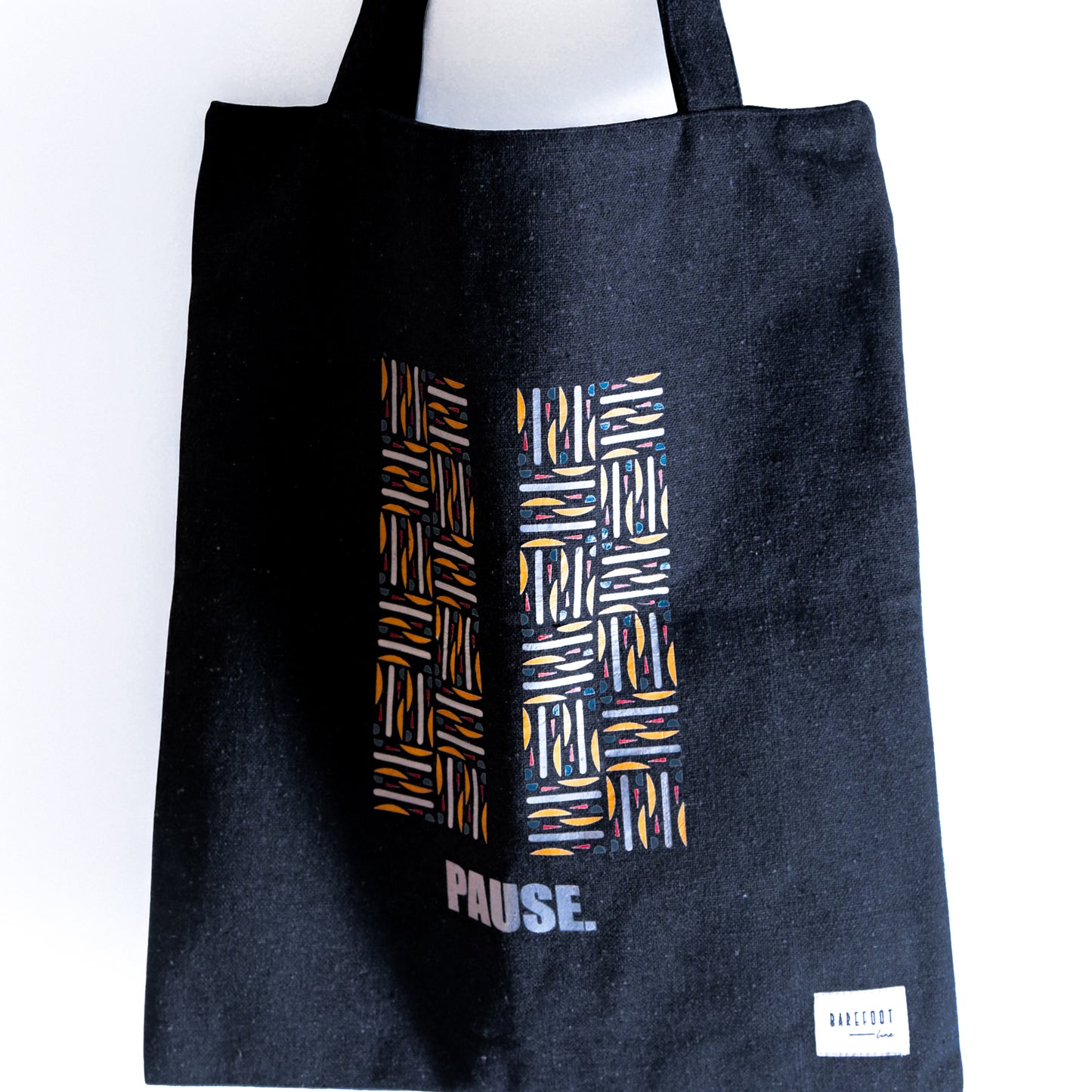 Carry States -  Black "PAUSE" Tote Bag
